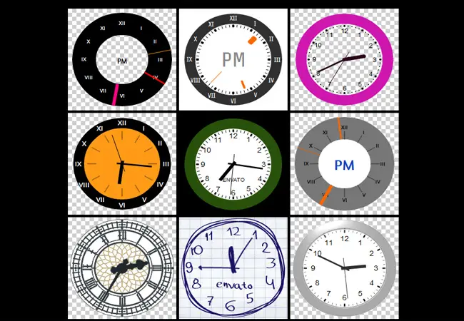 Colorful - Beautiful Different size Clock counter