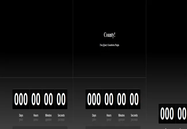 County - Free various format js countdown Plugin