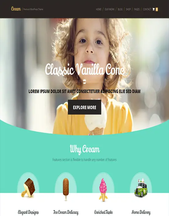 Cream - E-Commerce Baby Shop WooCommerce WordPress Theme