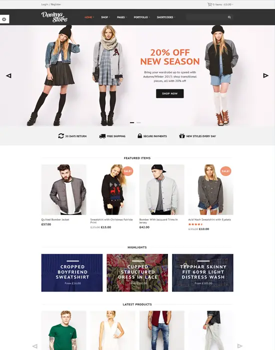 Decima - WooCommerce Garments Shop WordPress Theme