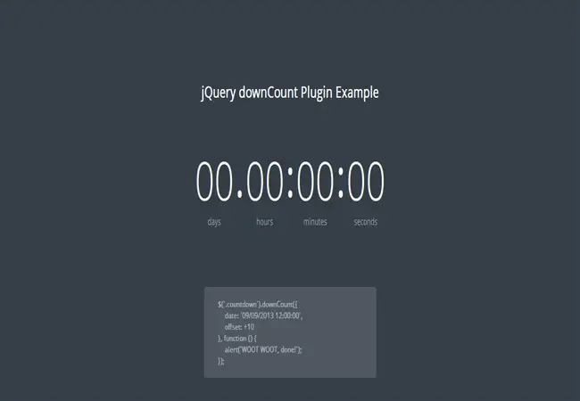 DownCount - Free lightweight js Countdown