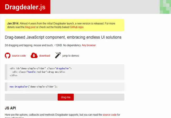 Dragdealer - Drag-based JavaScript component, embracing endless UI solutions