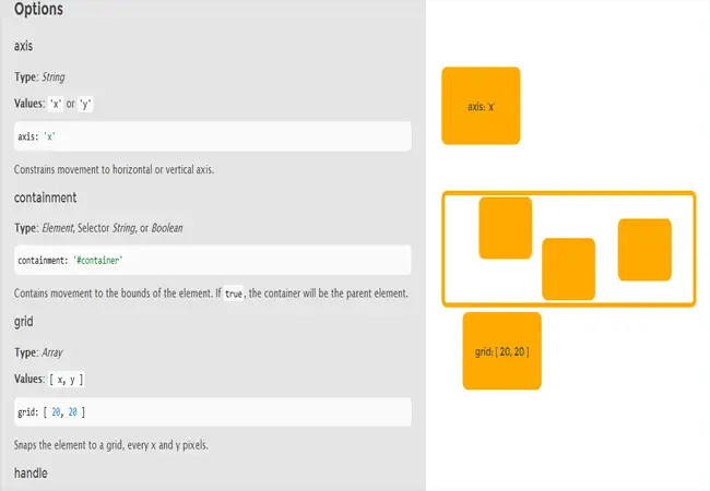 Draggabilly - Horizontal or vertical axis moving drag and drop Plugin