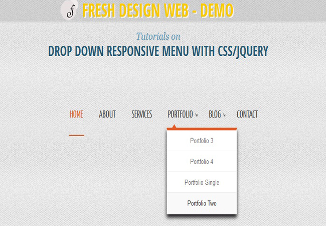 DropDown - Responsive Menu with CSS3 effect and jQuery 