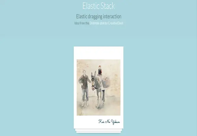 Elastic Stack - Elastic Dragging Interaction jQuery Plugin 