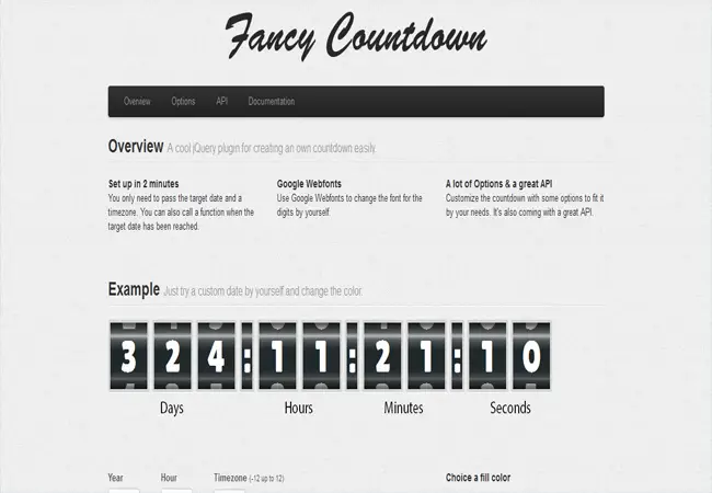 Fancy Countdown - Highly customizable jQuery Counter plugin