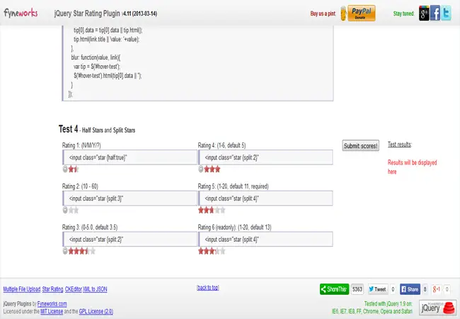 Fyneworks Rating - Free jQuery simple Star Rating Plugin