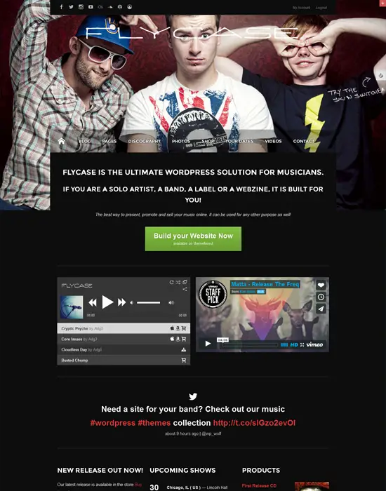 Flycase - Complete Music Solution for WordPress theme