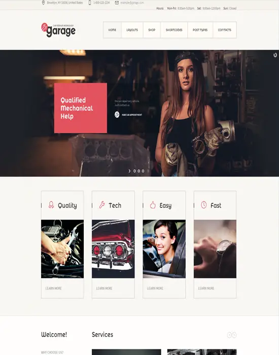 Garage - WordPress Auto Mechanic & Car Repair Workshop Theme