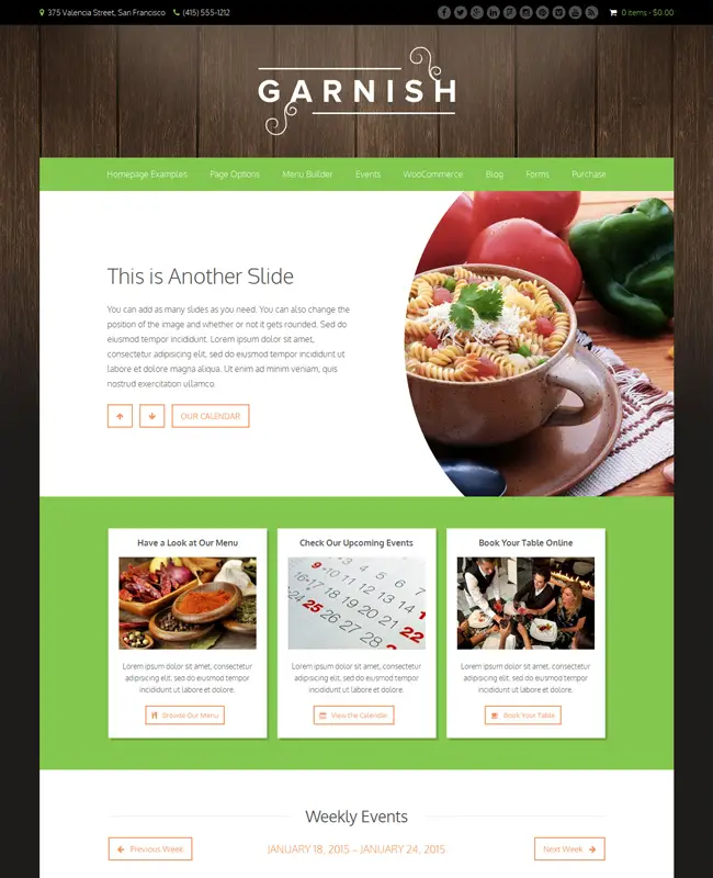 Garnish - A Restaurants WordPress Responsive Theme