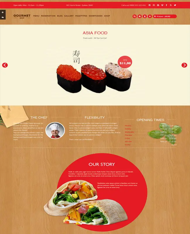 Gourmet Shop - Restaurant Bar Shop,Cafe WordPress Theme