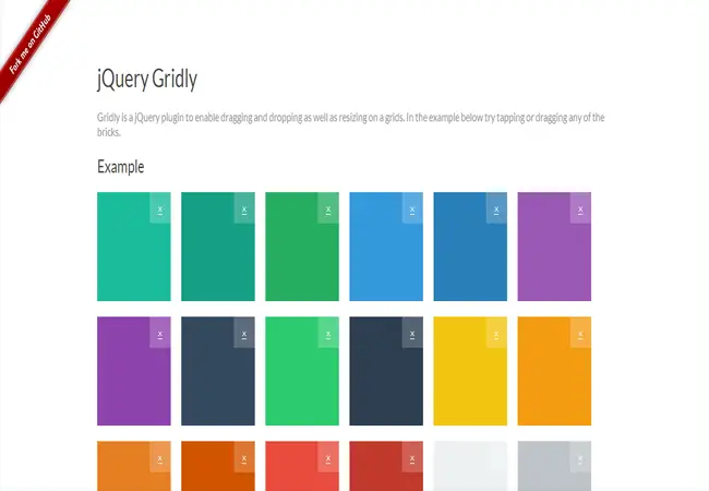 Gridly - drag and drop plugins with expand items