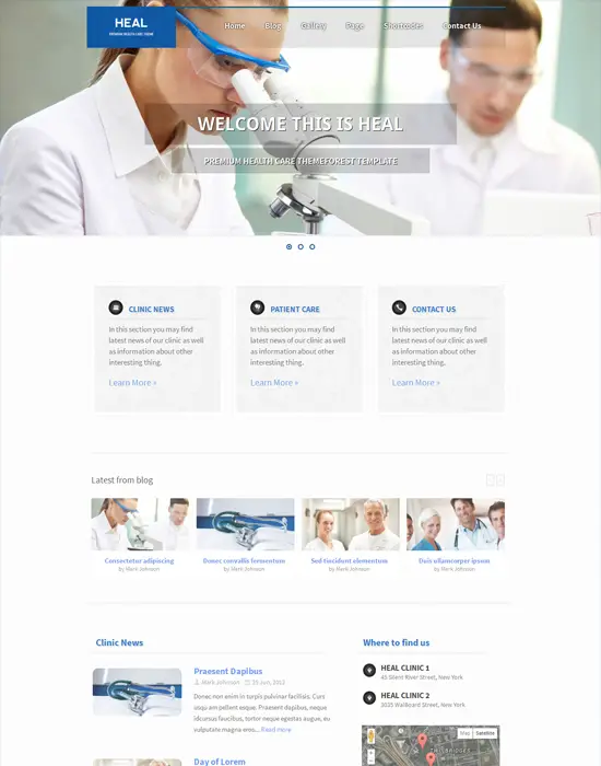 HEAL - Medical WordPress Responsive Health Theme