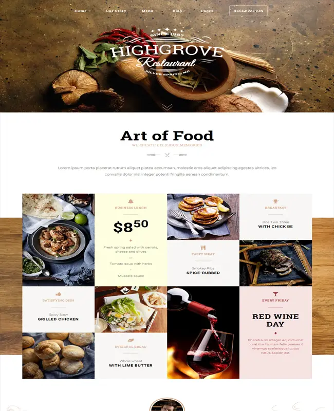 HG Restaurant - Attractive Restaurant Responsive WordPress Theme