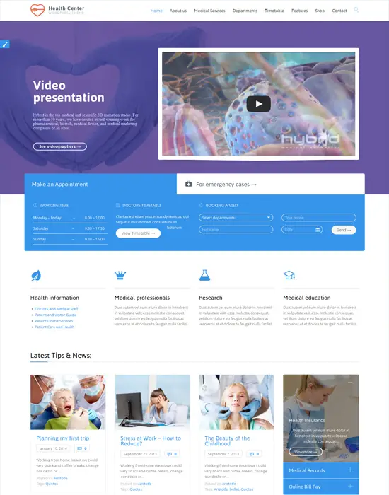 Health Medical Center - WordPress Responsive Theme