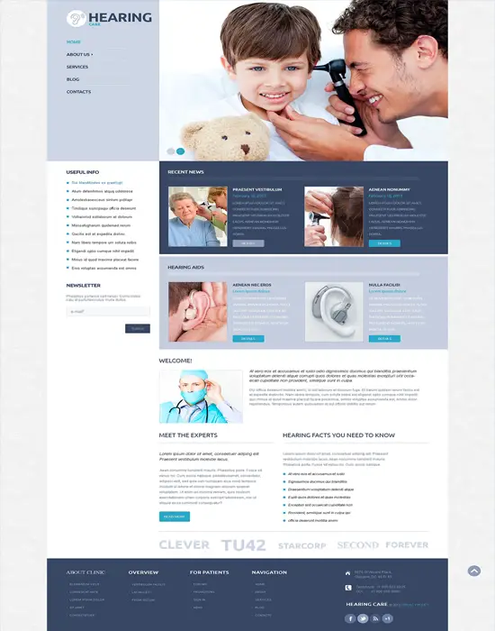 Hearing - Medical Hear Treatment WordPress Theme