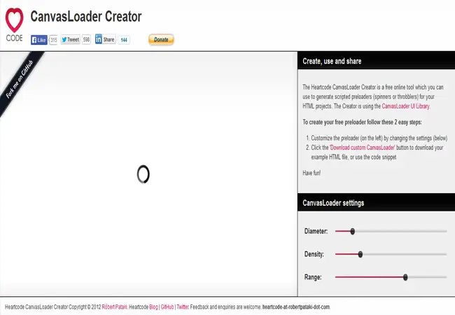 Heartcode CanvasLoader jQuery preloader Plugin