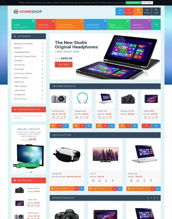 Home Shop - WordPress Electronics Premium WooCommerce Theme