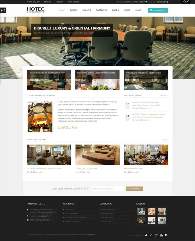 Hotec - Responsive Hotel, Spa & Resort Travel Tour WP Theme 