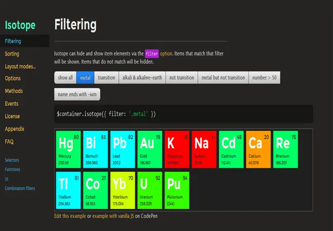 Isotope - Filter & sort magical layouts Jquery Plugins