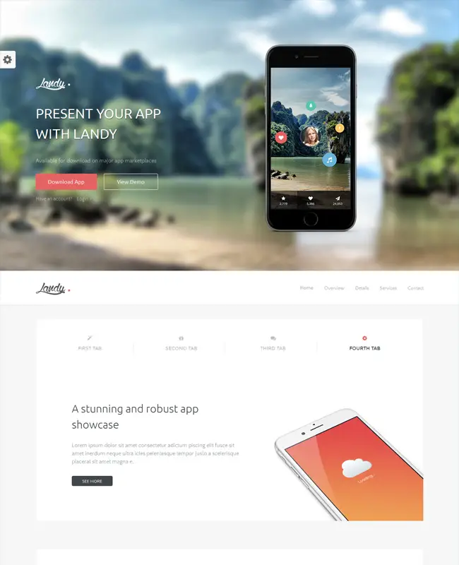 Landy - Mobile App Landing Page Bootstrap Template