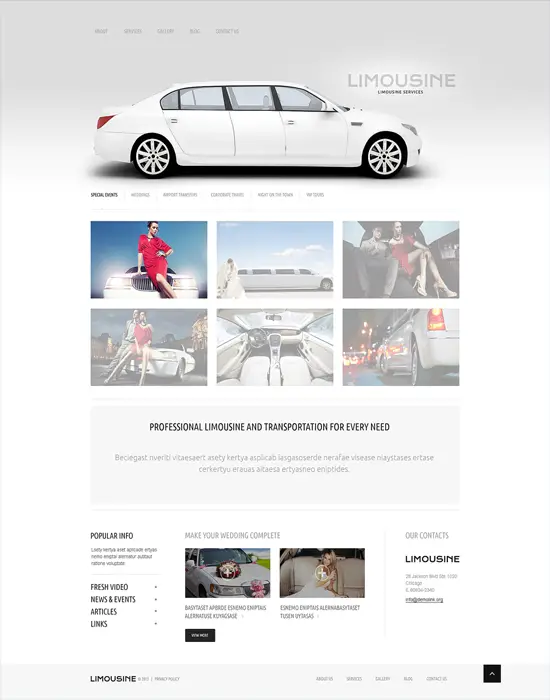 Limousine - Car Services WordPress Theme