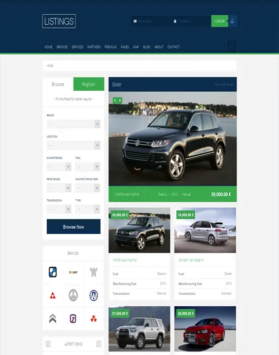 Listings - WordPress Responsive Car Listings Theme