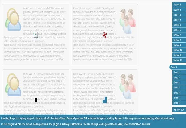 Loading Script - jQuery plugin to display colorful loading effects