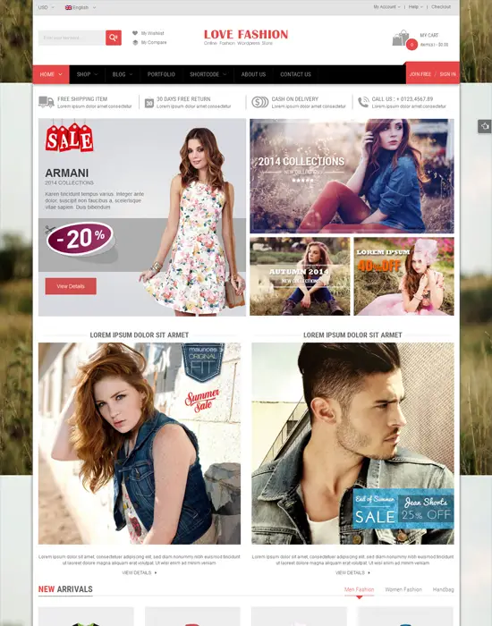 Love Fashion - Responsive E-Commerce WordPress Theme