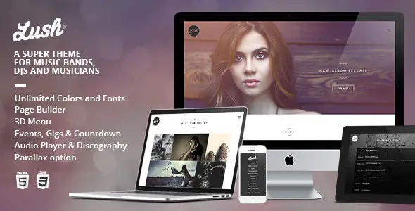 Lush - Responsive Music Band & Musician WordPress Theme