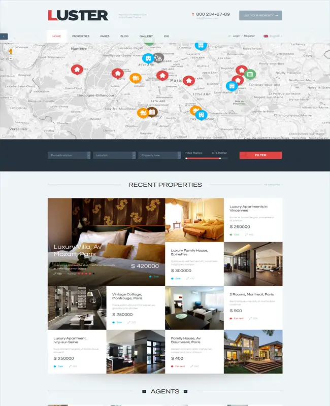 Luster - WordPress Biggest Real Estate Theme