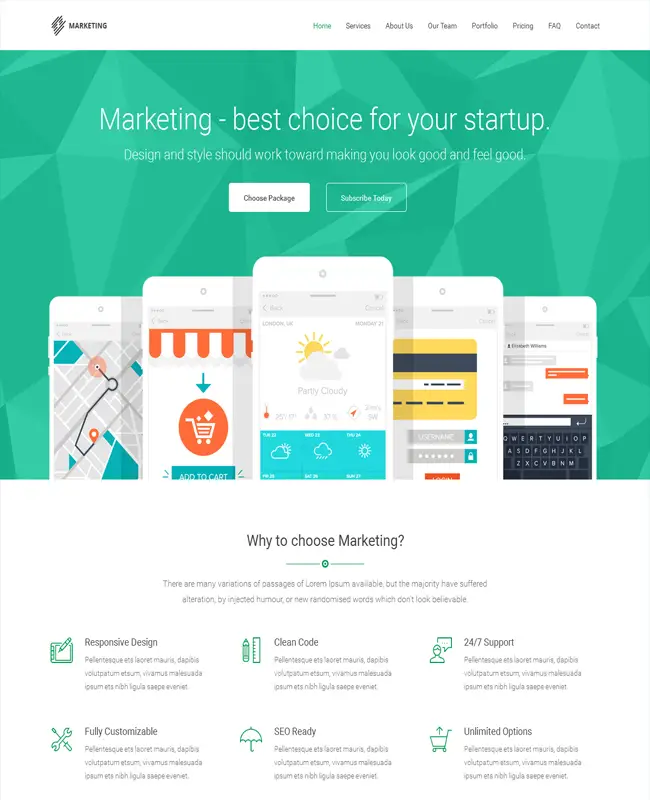 Marketing - Startup Clean and Modern Landing Page Template