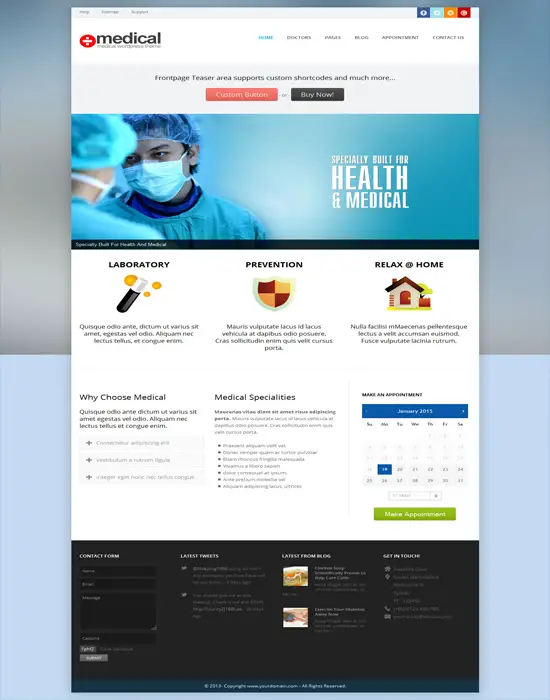 Medical - Premium Responsive Medical Health WordPress Theme