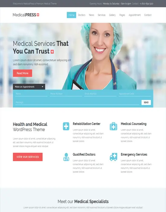 MedicalPress - Health and Medical Press WordPress Theme