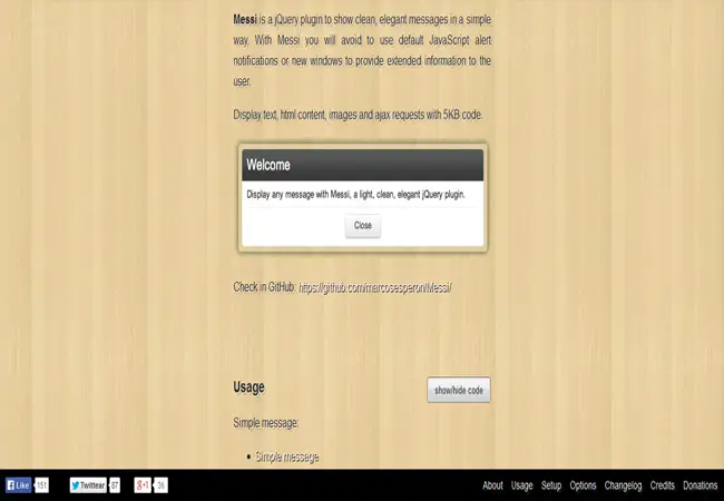 Messi - Clean and Elegant free modal dialog box