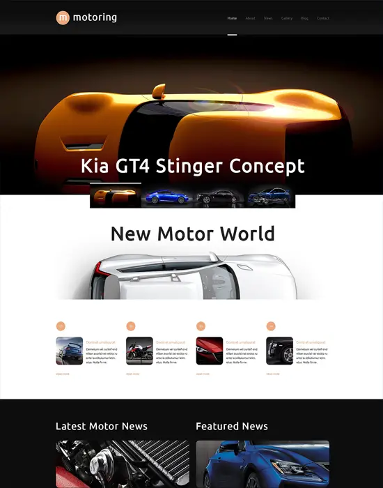 Motoring - Responsive Car WordPress Theme