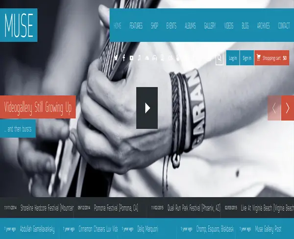 Muse - WordPress Music Band Responsive Theme