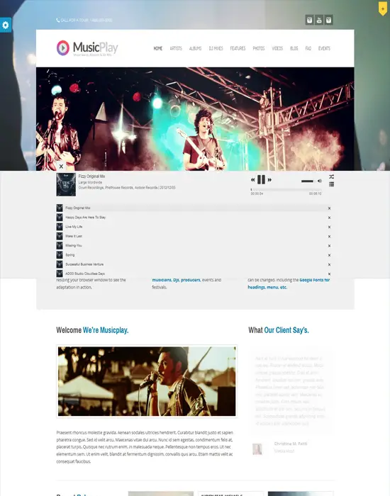 MusicPlay - WordPress Music & DJ Responsive Theme