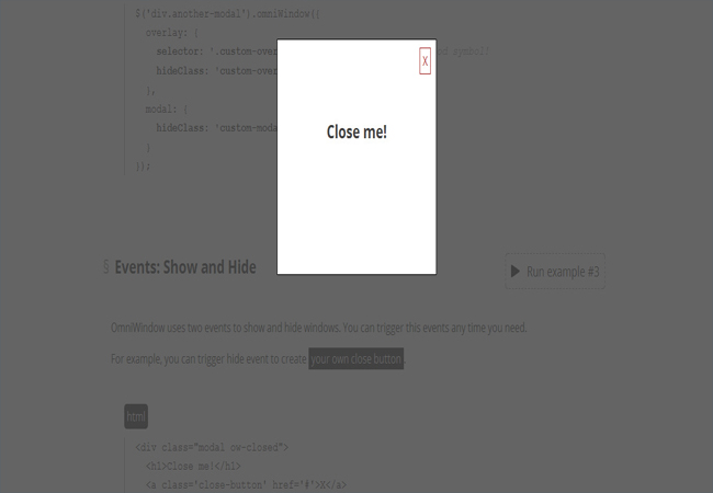 OmniWindow - Extremely customizable jQuery modal window Plugin