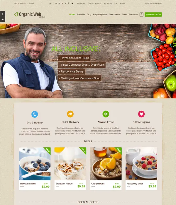 Organic Web Shop - A Best WooCommerce WordPress Theme