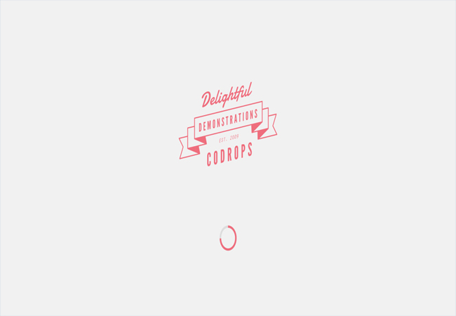 Page Preloading - CSS animations, 3D transforms and SVGs Effect Plugin
