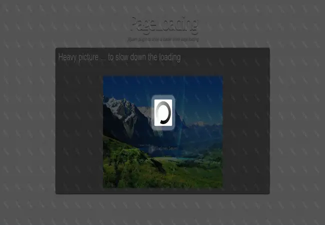 PageLoading - jQuery plugin to show a loader while page loading