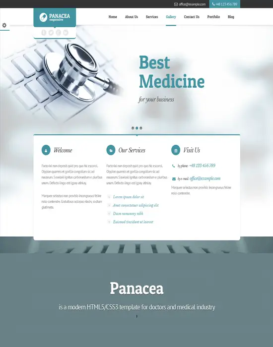 Panacea - WordPress Medical Parallax Responsive Theme
