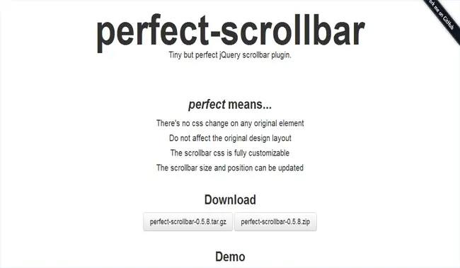 Perfect-scrollbar - Free Scroll Animation Jquery Plugin