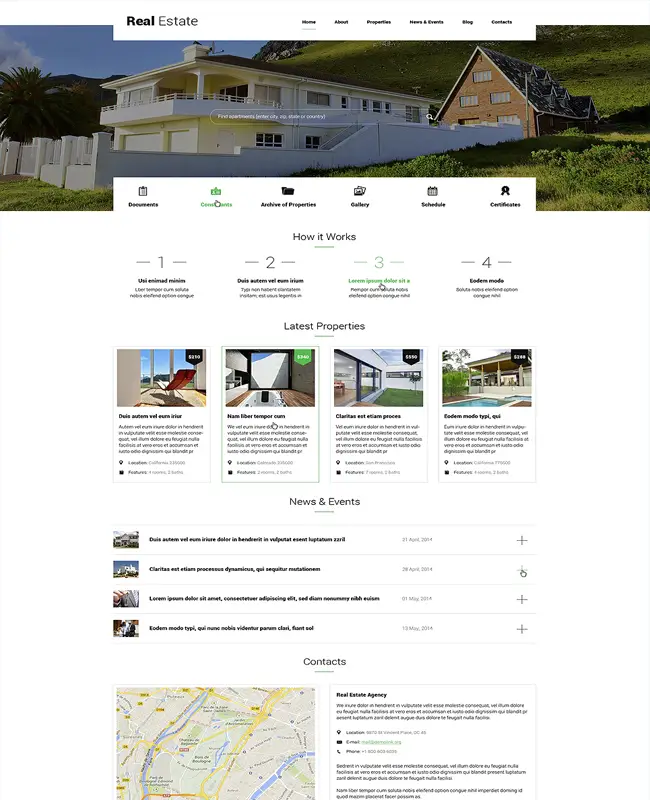 Renting Apartments - WordPress Real Estate Theme