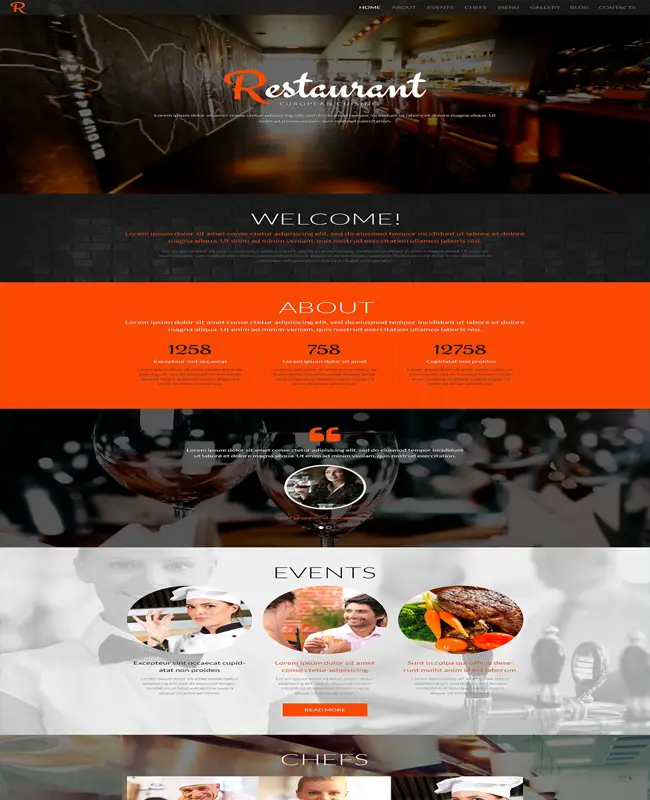 Restaurant - European Cusine Restaurant WordPress Theme