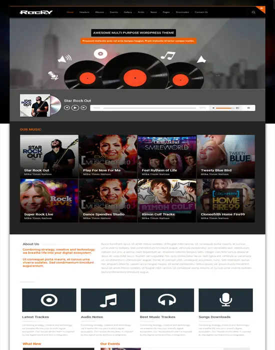 Rocky - WordPress Event & Music Band Theme