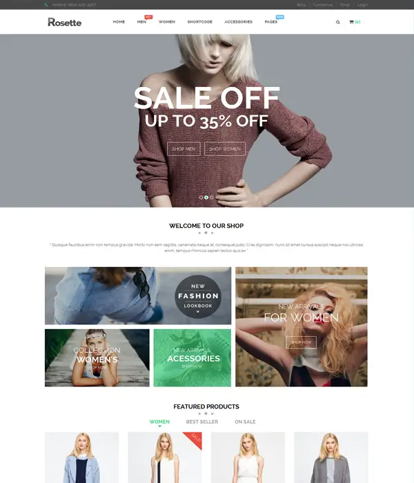 Rosette - E-Commerce Fashion Store Woocommerce Theme