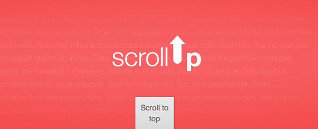 ScrollUp - Free Jquery scrolling up smooth animation plugin
