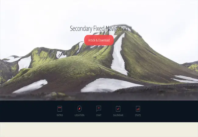 Secondary Fixed - Free CSS3 and jQuery menu Plugin